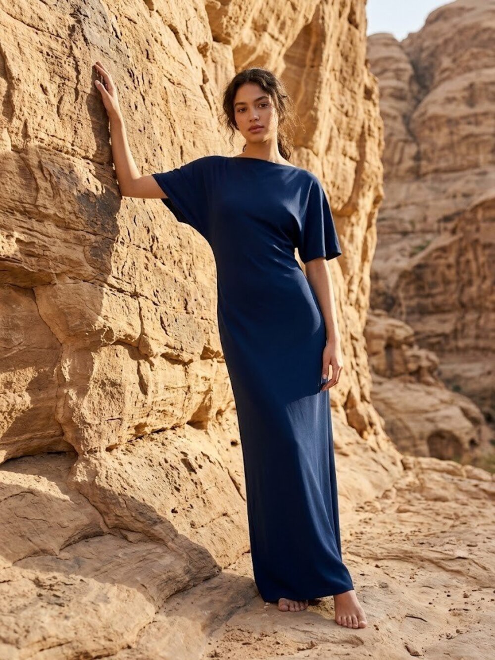 NWT Reformation Caila in Silk Boatneck Flutter Sleeve Silk Maxi Dress M